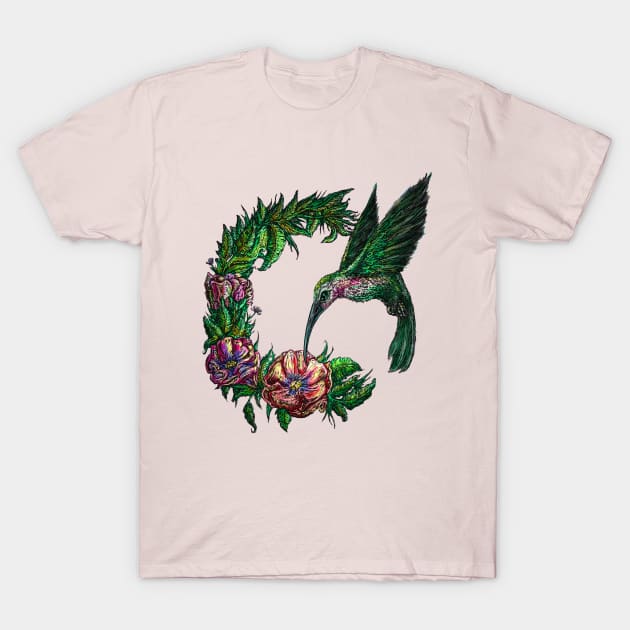 Hummingbird T-Shirt by k33nArt